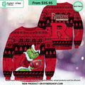 Rutgers Scarlet Knights Grinch Christmas Sweater