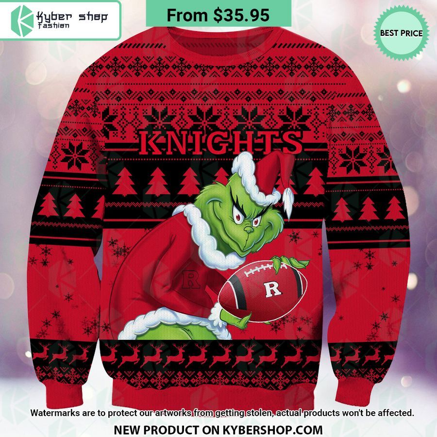 Rutgers Scarlet Knights Grinch Christmas Sweater