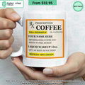 RX Prescription Coffee Sip Repeatedly Unitl You Begin To Feel Human Mug
