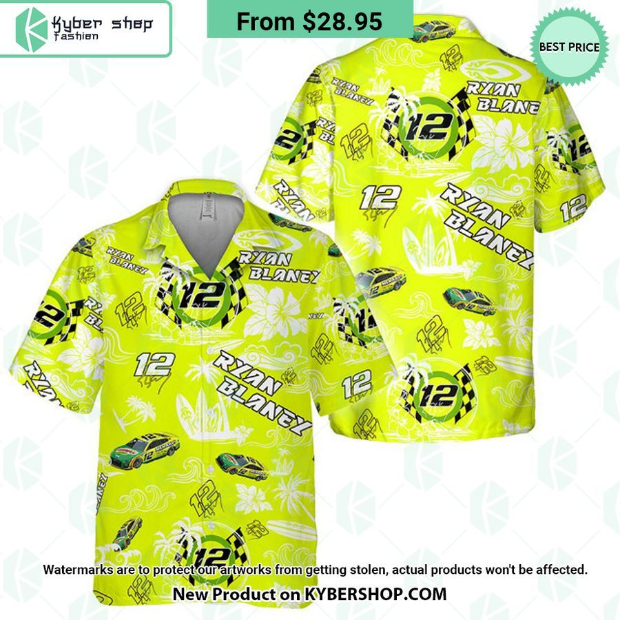 Ryan Blaney NASCAR Racing Hawaiian Shirt