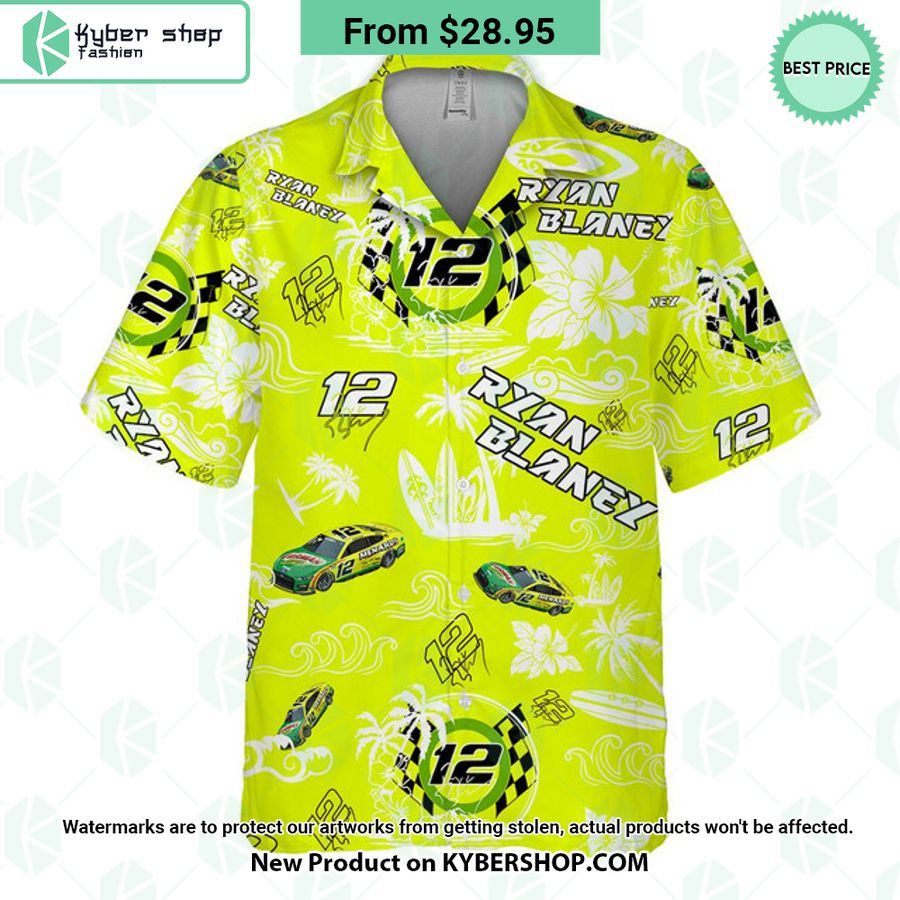 Ryan Blaney NASCAR Racing Hawaiian Shirt