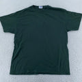 Vintage Blank Dark Green Hanes Heavyweight Shirt Mens Large Cotton Polyester Tee