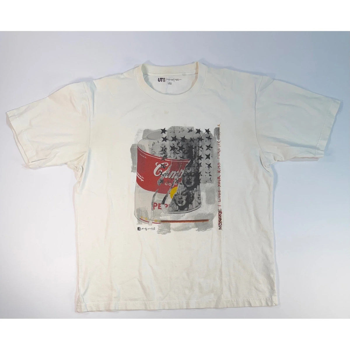Uniqlo UT Andy Warhol Marilyn Monroe Campbells Soup Pop Art T-Shirt White Mens M