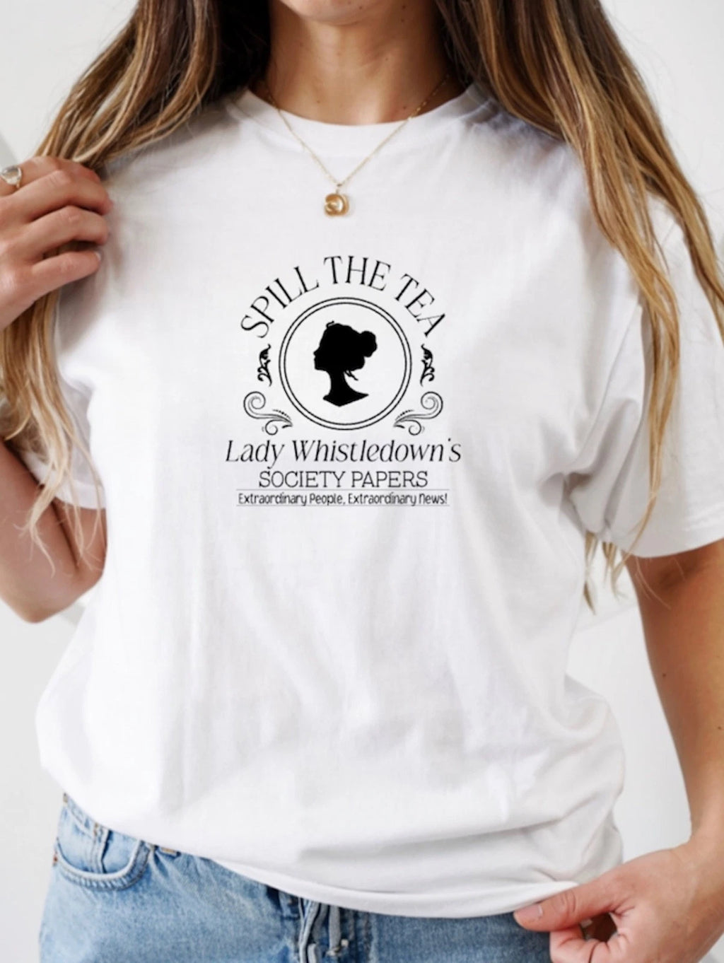 Bridgerton T-Shirt. Spill the tea. Polin. Bridgertons outfit