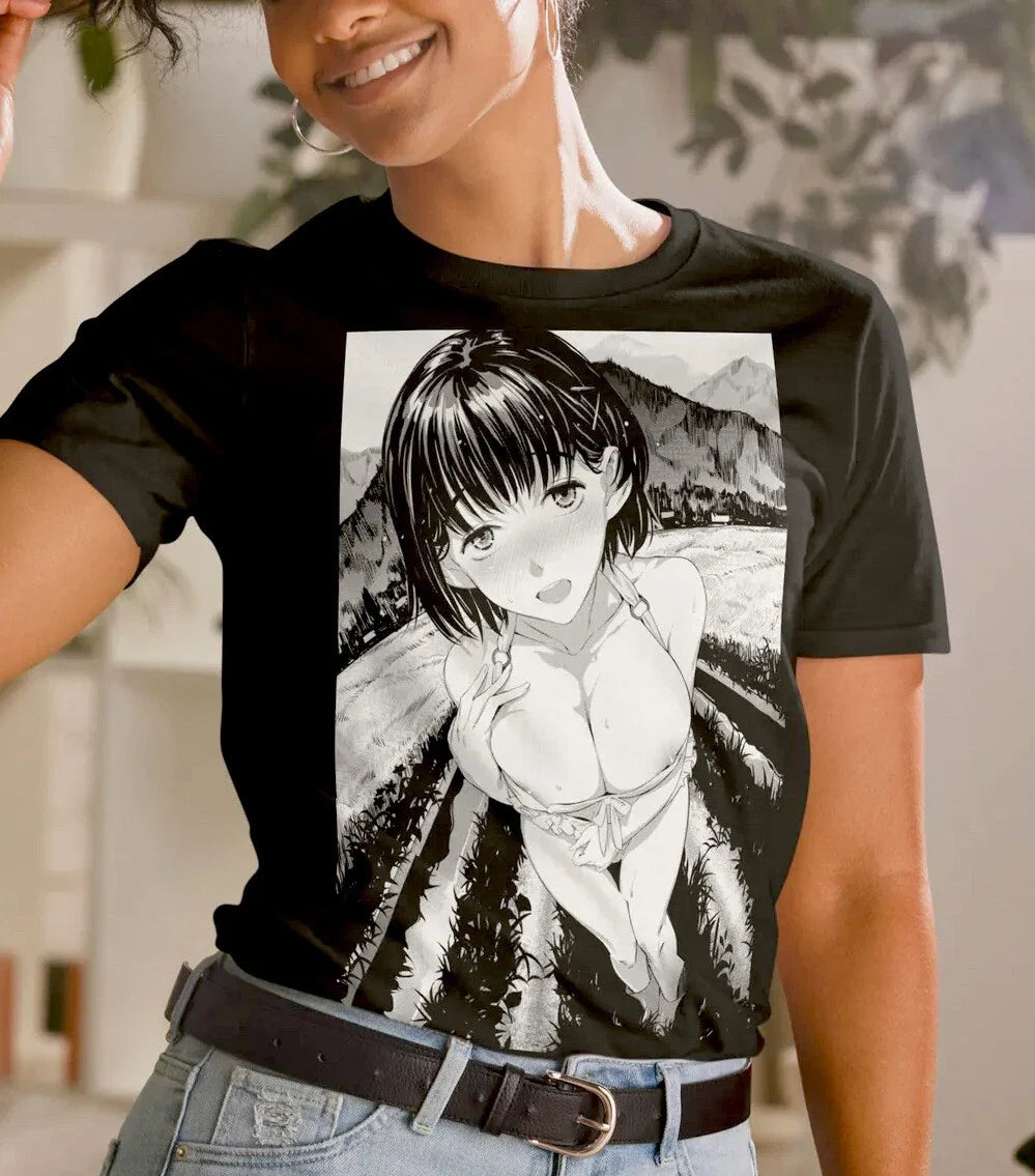 Anime Girl kawaii Haranuku Short-Sleeve Unisex T-Shirt