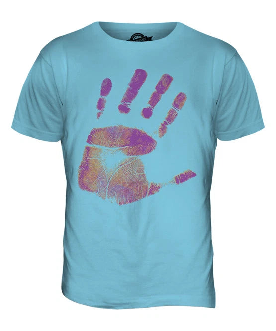HAND PRINT PRINTED MENS T-SHIRT FASHION TOP HIPSTER SWAG TRENDY SHORT SLEEVE