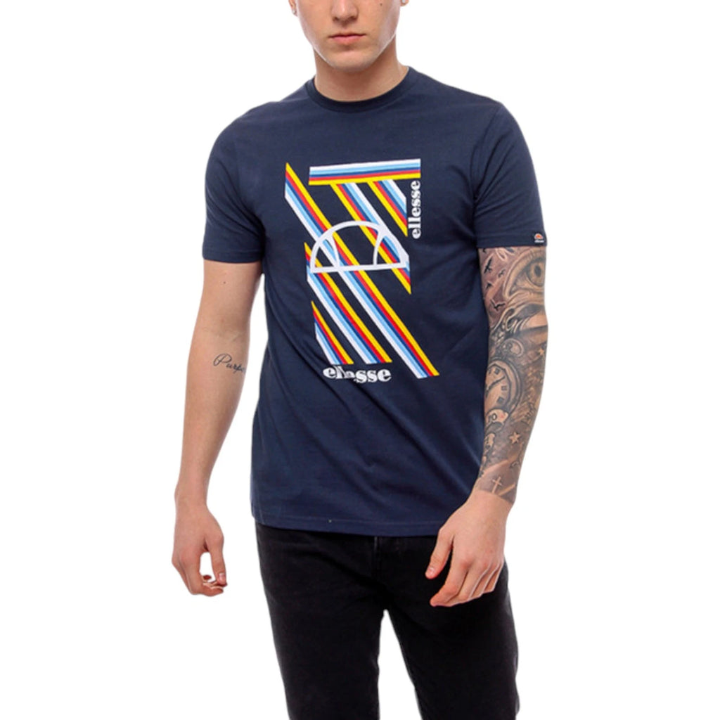 ELLESSE MAROTTA Mens Crew Neck T Shirt Casual Cotton Short Sleeve T-Shirt XS-2XL