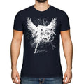 Grunge Electric Guitar Printed Fashion T-Shirt Tattoo Rock Guitarist
