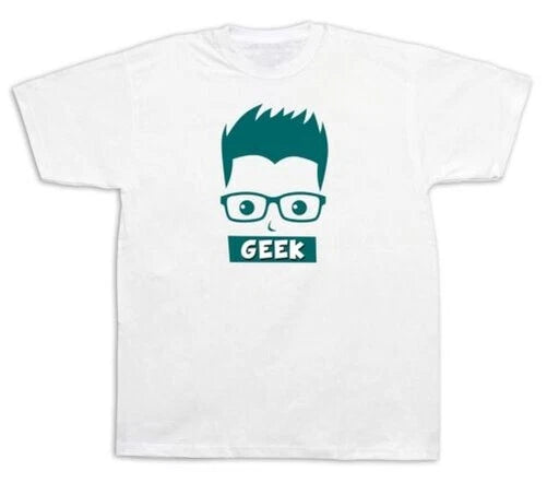 Man Women's Geek Funny Modern T-Shirt Smart Cartoon Wise Tee Learning