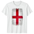 England St George Faded Flag Mens T-Shirt English Football Unisex Graphic Shirt