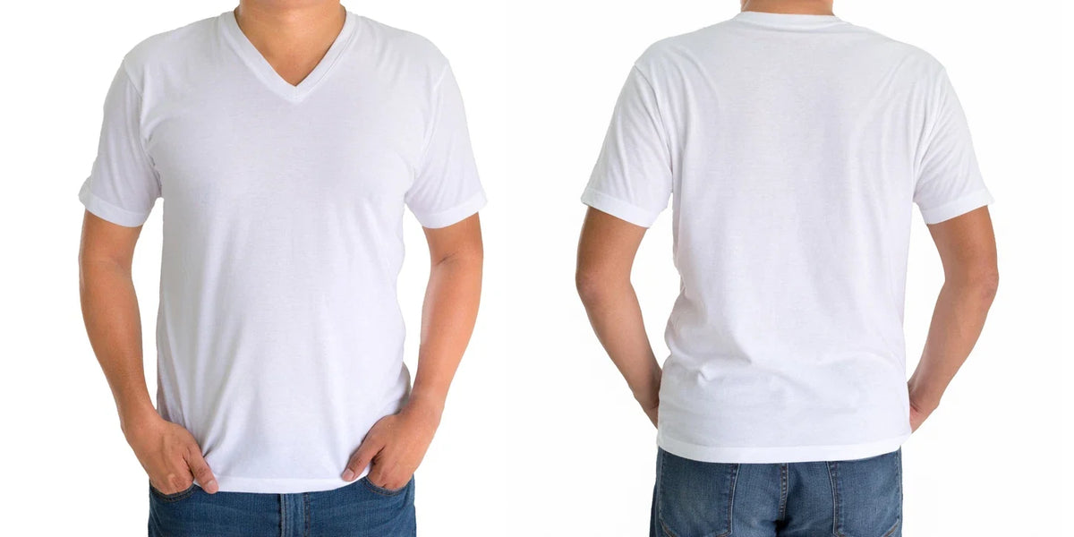 Mens V-neck short sleeve undershirt,100% cotton, Jack&Jill, white