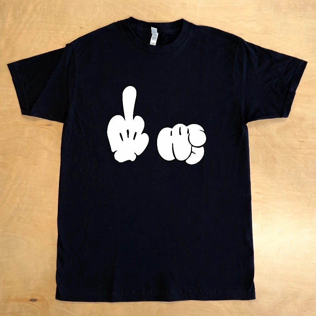 Funny Hand Gesture Graphic T-Shirt Novelty Humor Tee