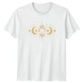 Celestial Lunar Lotus Flower Yoga Women T-Shirt Mysticism Spirituality Boho Chic