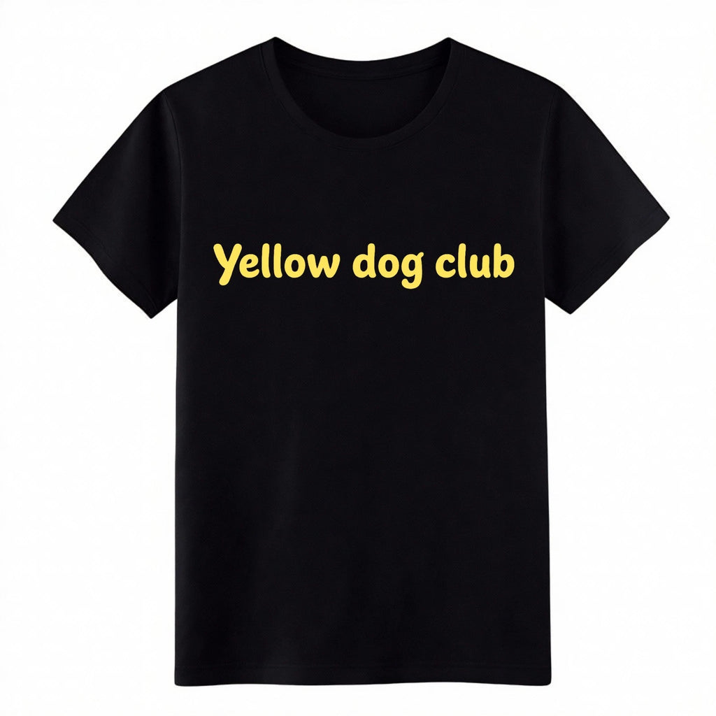 Yellow Dog Club Simple T-Shirt, Minimalist Dog Mom Cotton Tee