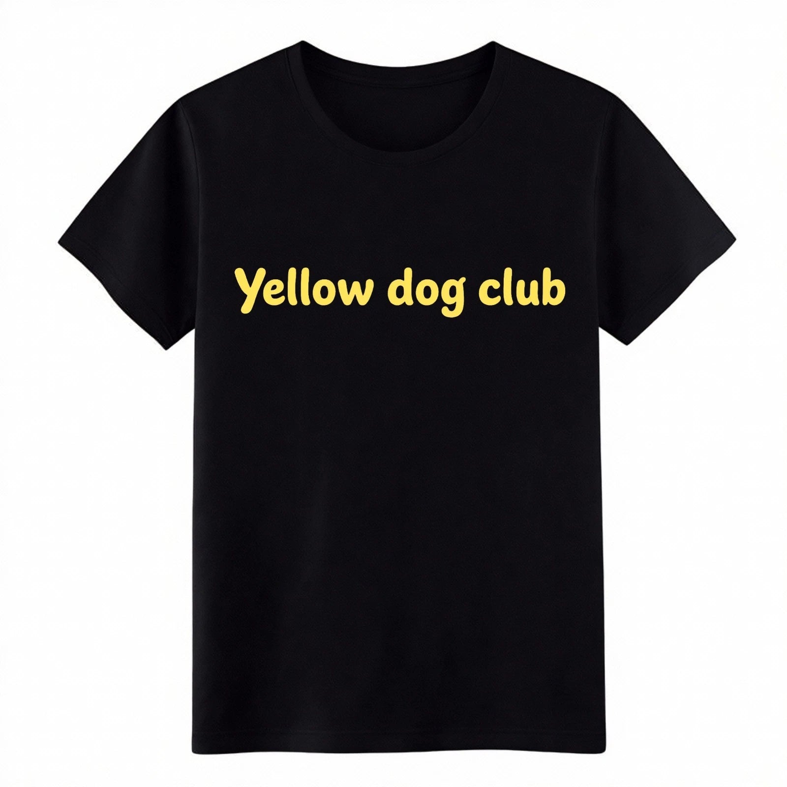 Yellow Dog Club Simple T-Shirt, Minimalist Dog Mom Cotton Tee
