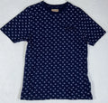 Hudson & Barrow Shirt Mens Large Blue Geometric Allover Print Preppy School EUC