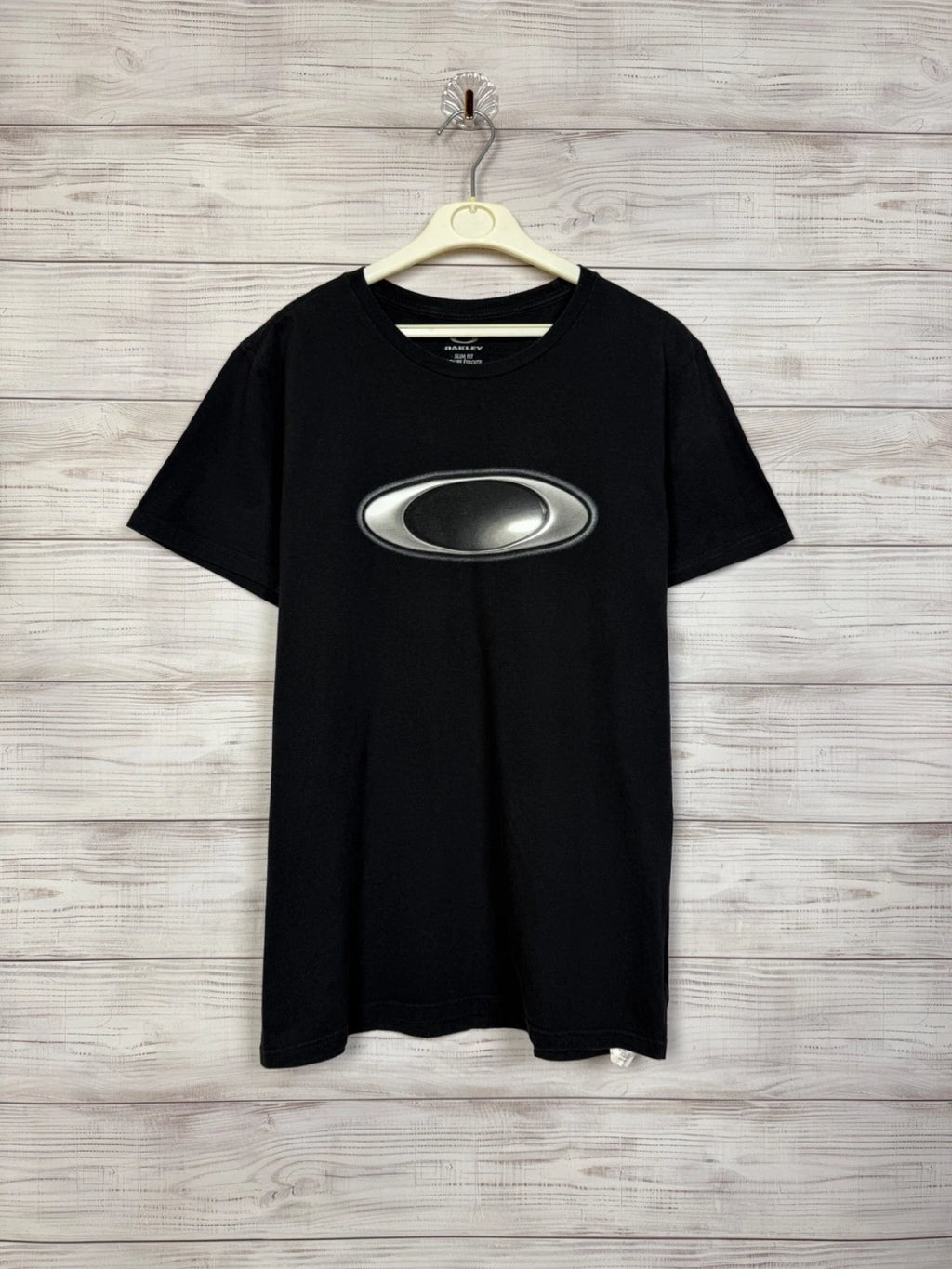 Oakley Big Logo Tee Black Minimal Streetwear Y2K Style