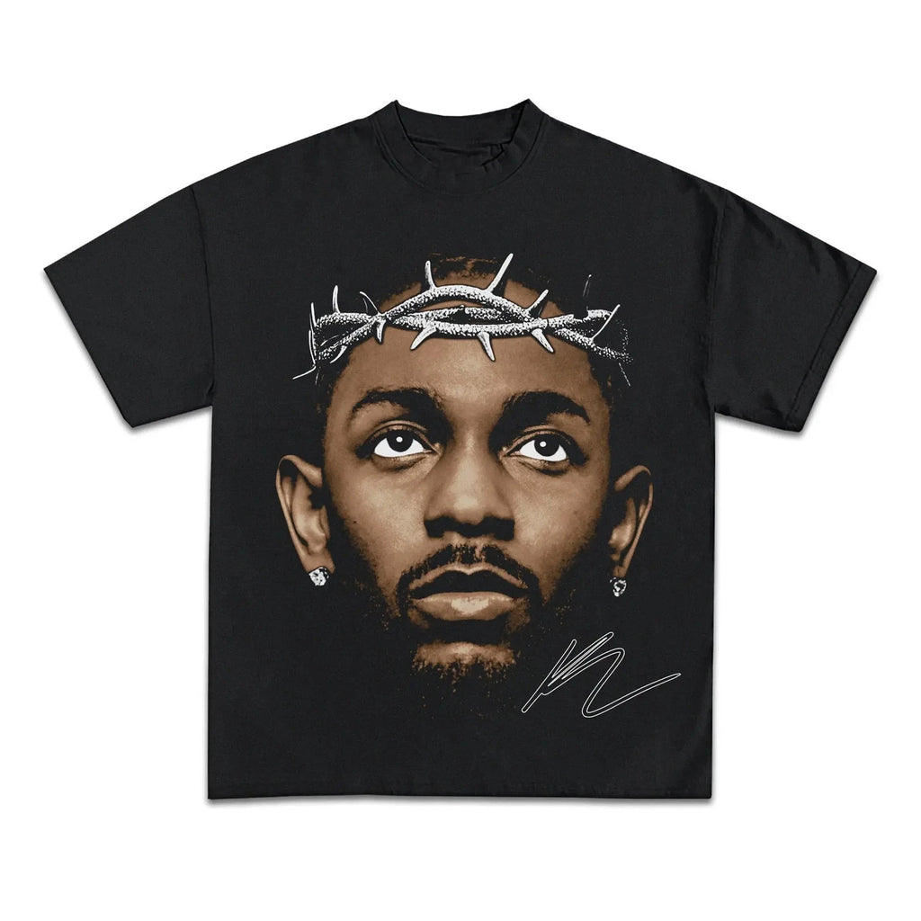 Kendrick Lamar Pray Graphic Boxy Vintage Shirt Streetwear Y2K