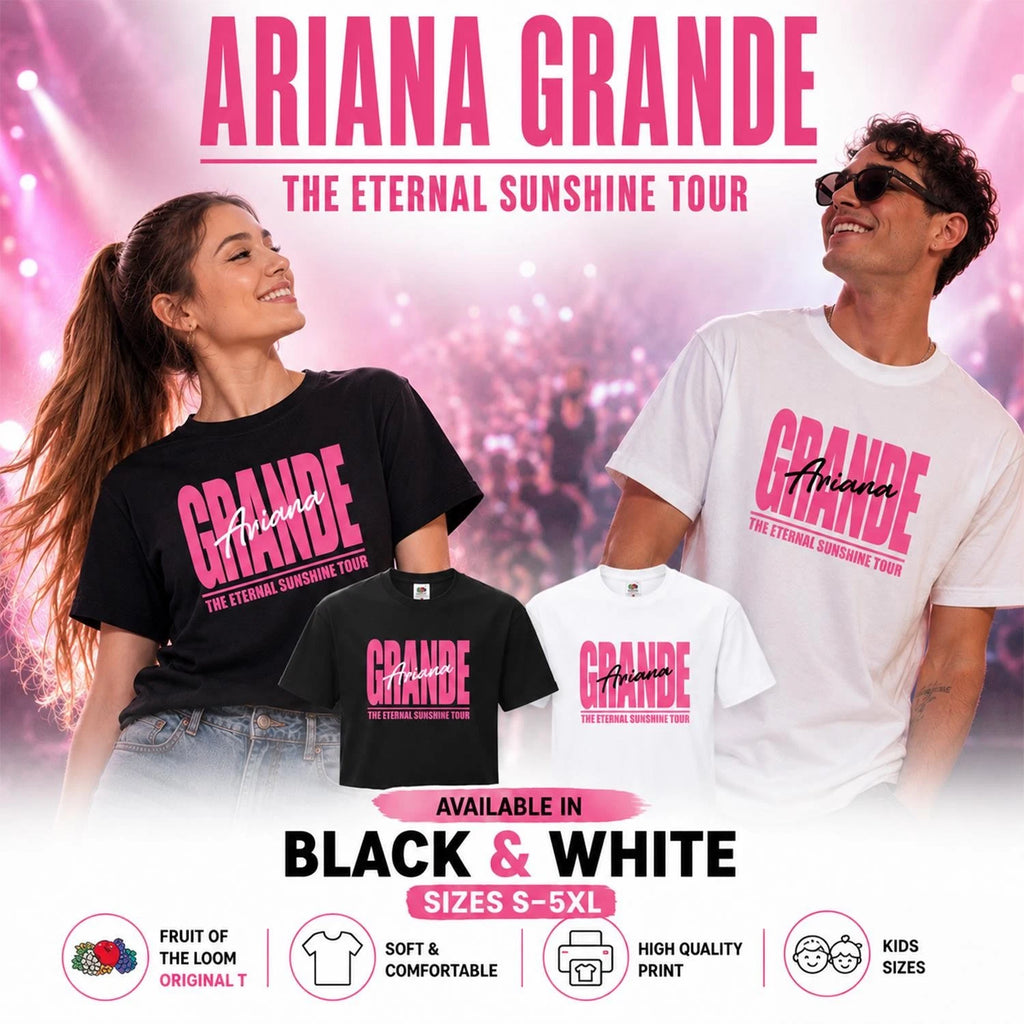Eternal Sunshine Concert T Shirt Kids Fan Gift Unofficial Ariana Grande Tee