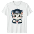 Cute Kitten Student T-Shirt Cat Lovers Graduation Gift For Him And Her