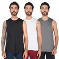 Pack of 3 Men's Dri Cool Muscle Tee Breathable Workout Muscle Sleeveless T-Shirt