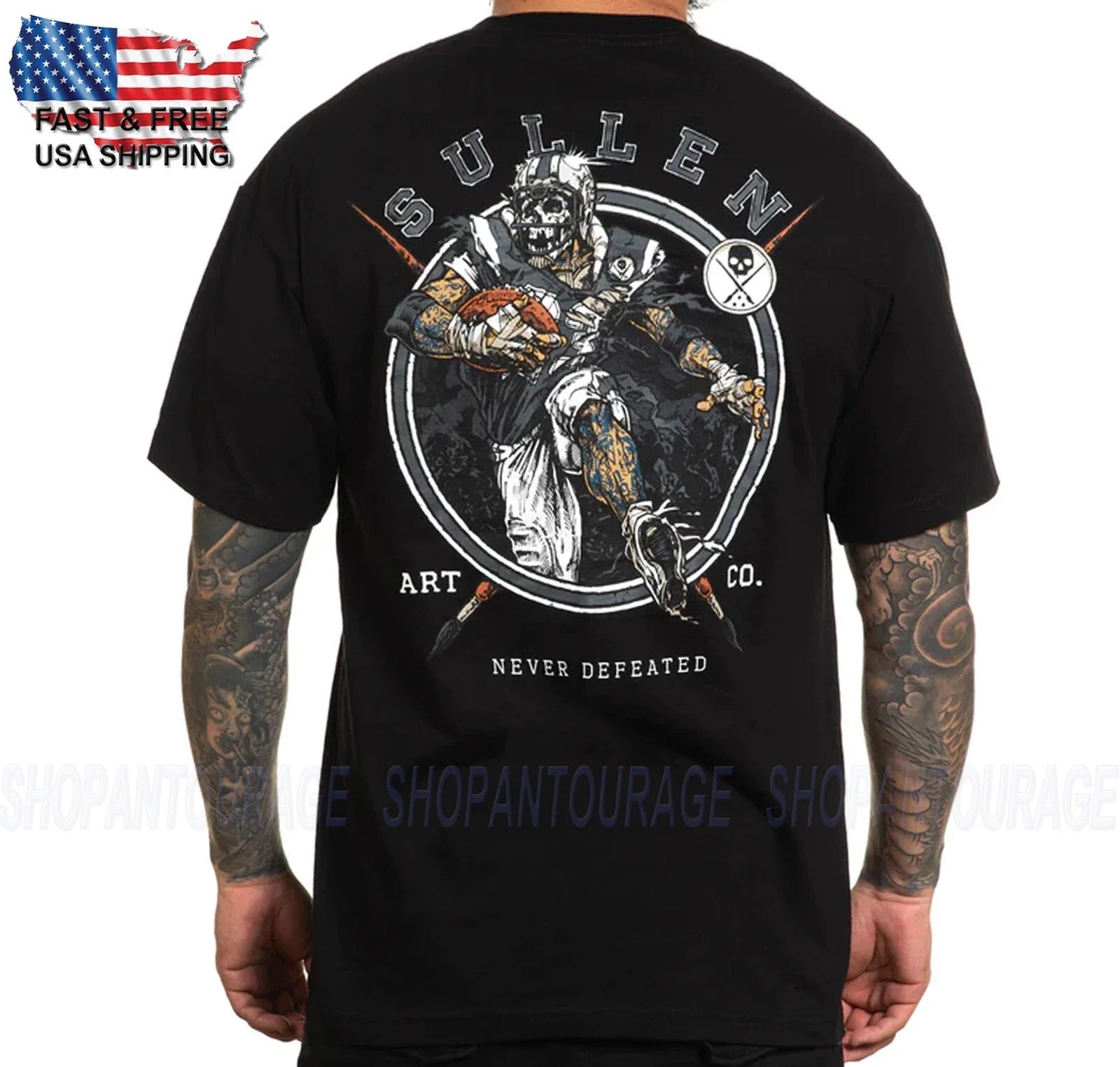 Sullen Art Collective Never Defeated Standard SCM5886 Short Sleeve Men`s T-shirt