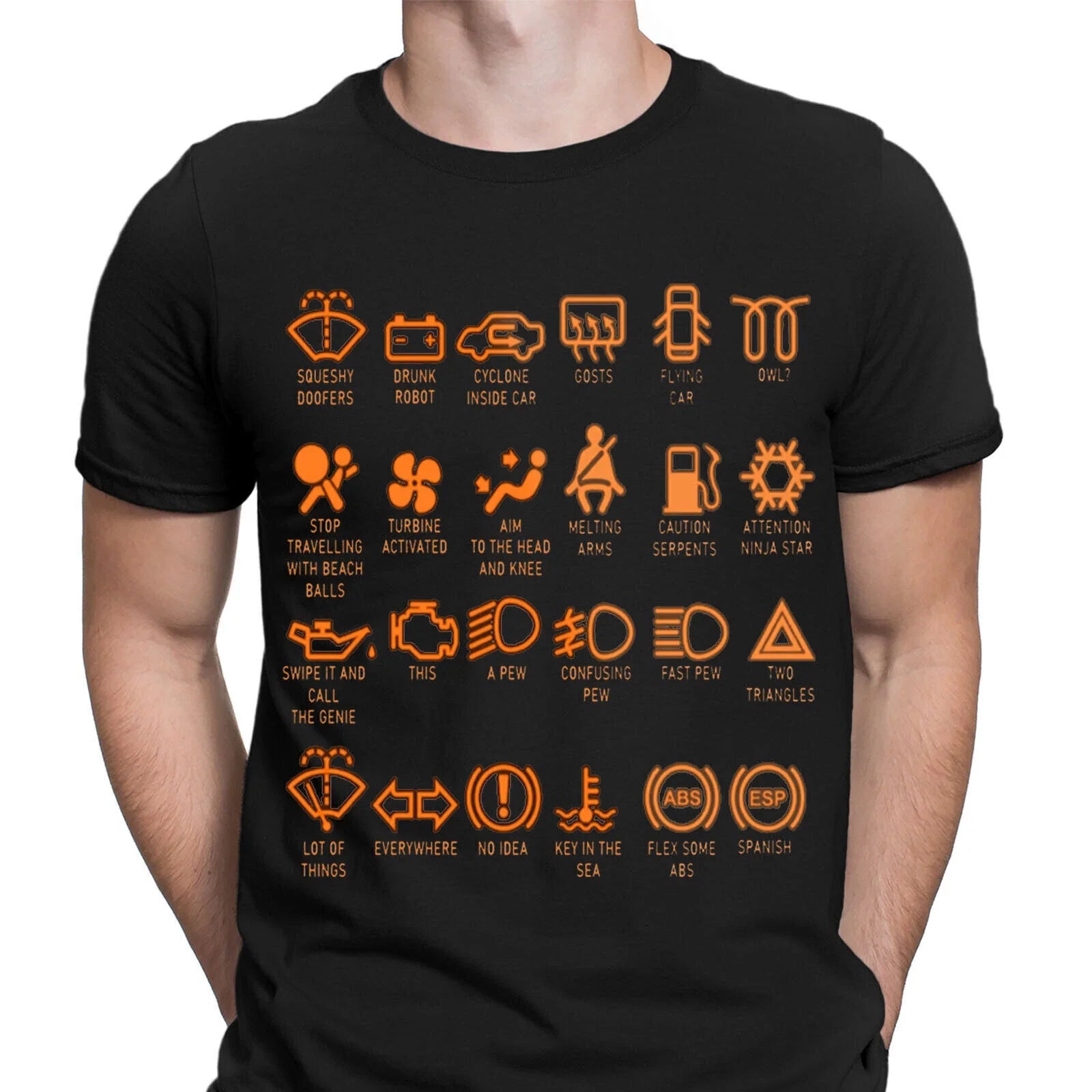 Dash Icons Funny Car Garage Mechanic Gift Fathers Day Mens T-Shirts Tee Top #NED
