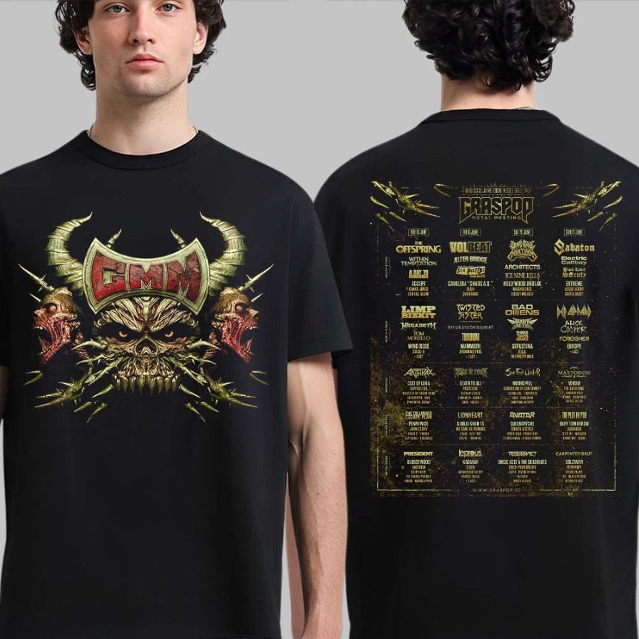 Graspop 2026 Belgium Skull Art Double-Sided Shirt
