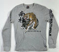 Southpole Men’s Long Sleeve Thermal Shirt Tiger Graphic Gray Size S