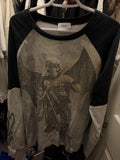 Rhude Raglan Long Sleeve T Shirt W/ Set In Sleeves