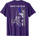 Back The Blue Thin Blue Line American Flag German Dog Unisex T-Shirt