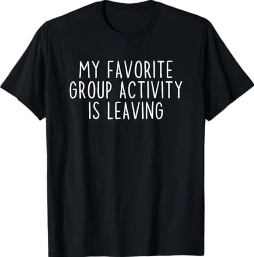 Funny Introvert Antisocial Sarcastic Humorous Black T-Shirt