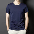 10) Simple and Stylish Men's Solid Color Round Neck Pullover Tee Slim Fit