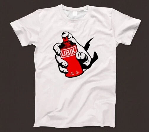 Ubik T Shirt 839 Spray Can Science Fiction Novel Psychic PKD A Scanner Darkly