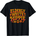 Elderly White Hippie Trending Funny Retro Vintage Unisex T-Shirt