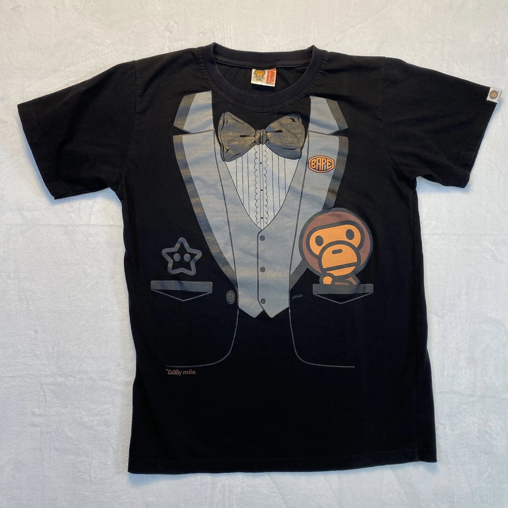 Bape Baby Milo Graphic T-Shirt Black Men's Size M Streetwear Tee Short Sleeve