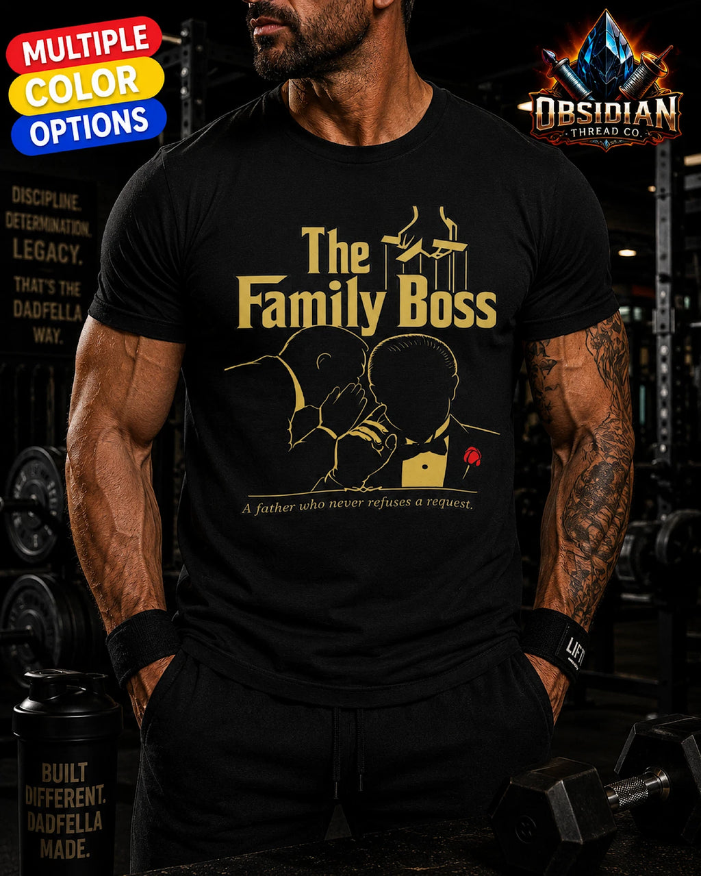 The Family Boss Fathers Day Shirt Mafia Movie Dad Gift Gangster Graphic Tee 2026