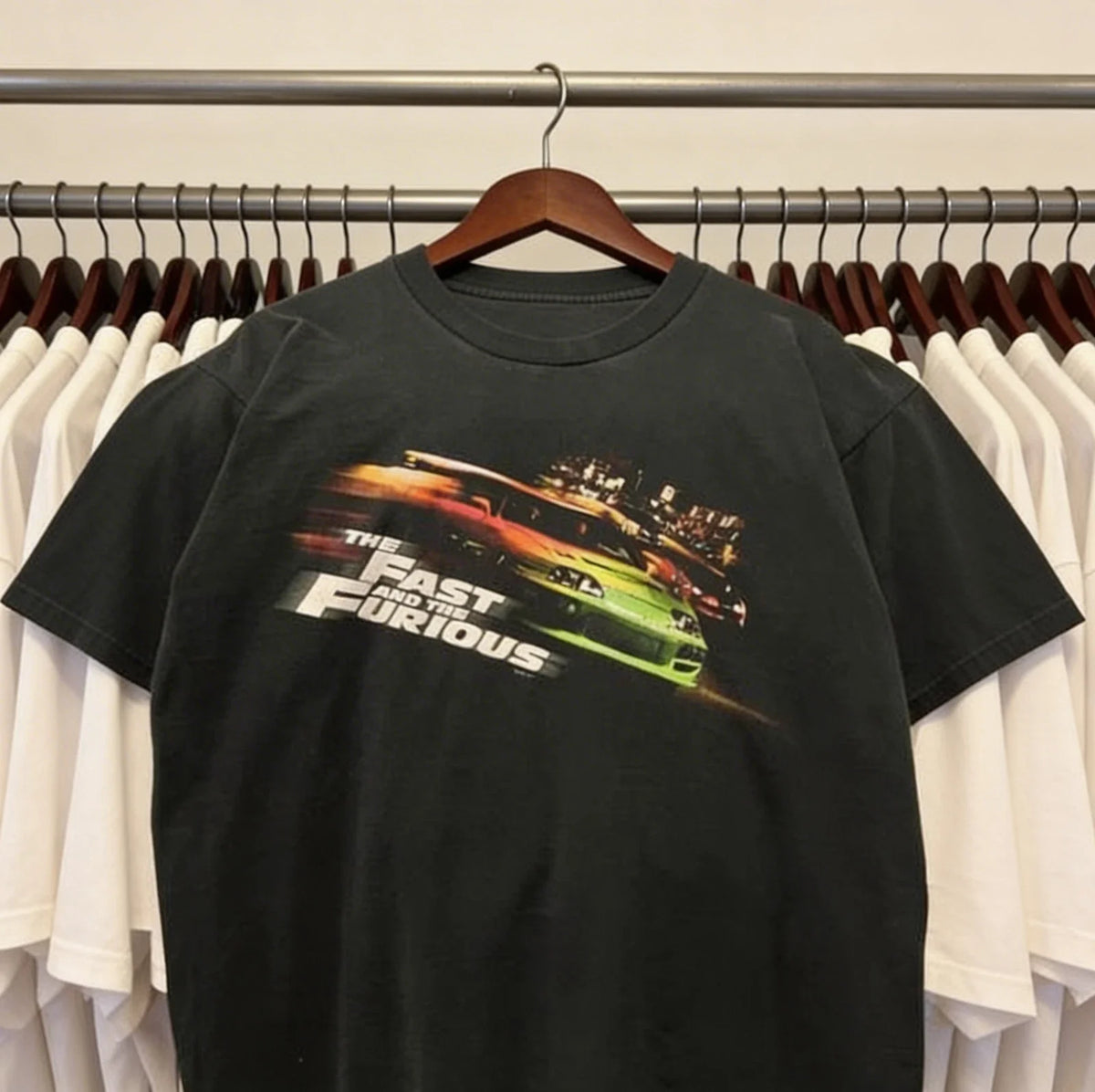 Vintage style The Fast And The Furious Movie short sleeve black shirt