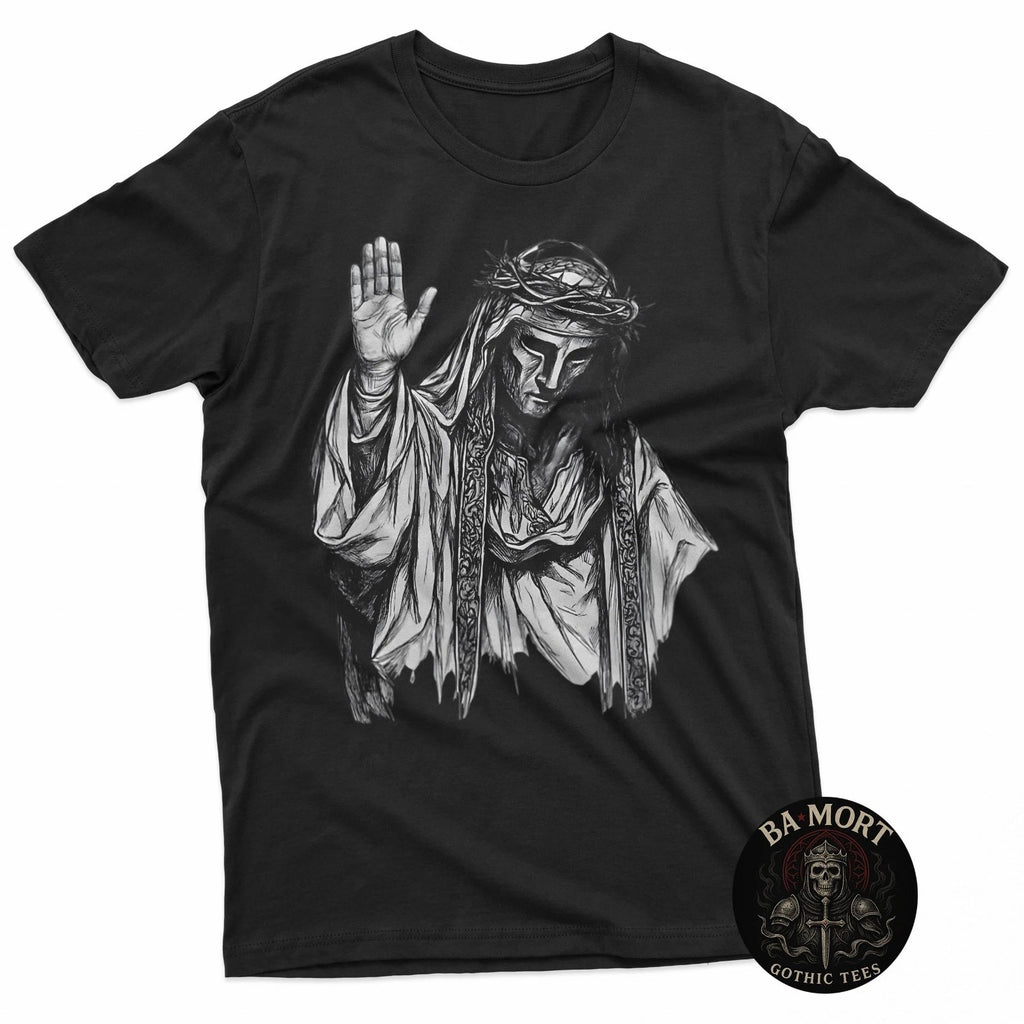 Divine Reflection Modern Sacred Art In Monochrome T-Shirt