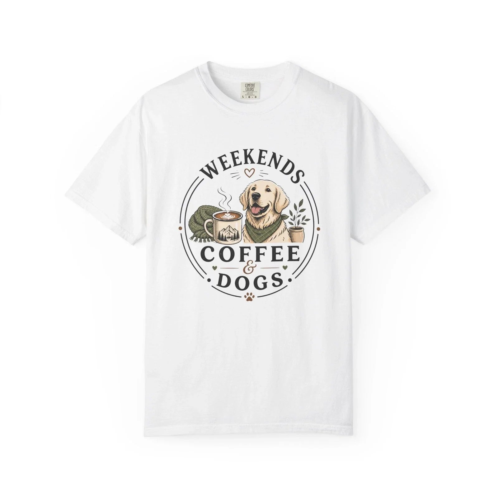 Weekends Coffee and Dogs T-Shirt Cozy Dog Lover Tee