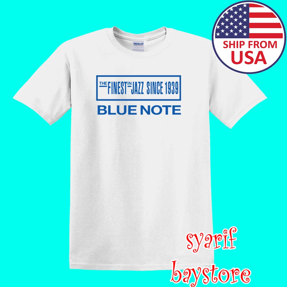 Blue Note Records Men's White Size S to 5XL