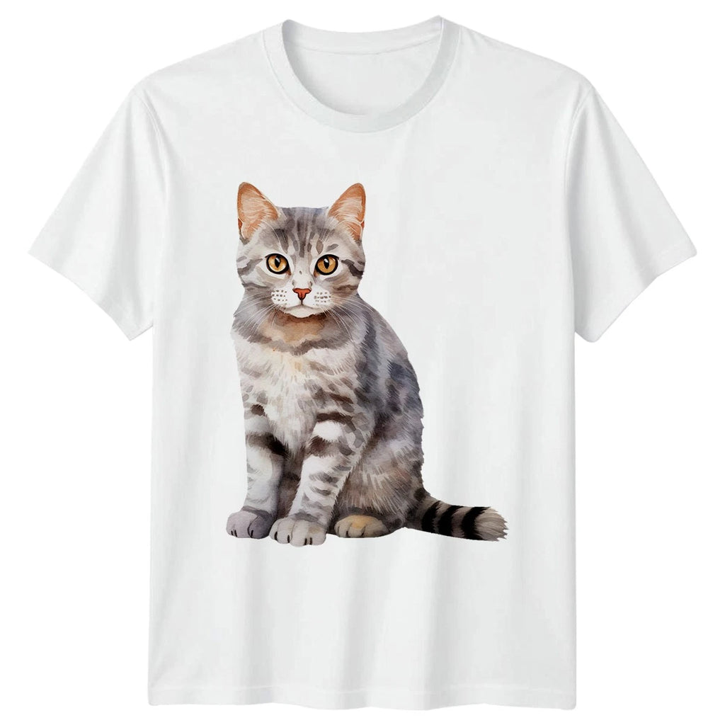 Cute Tabby Kitten T-Shirt Cat Lover Gift For Him And Her