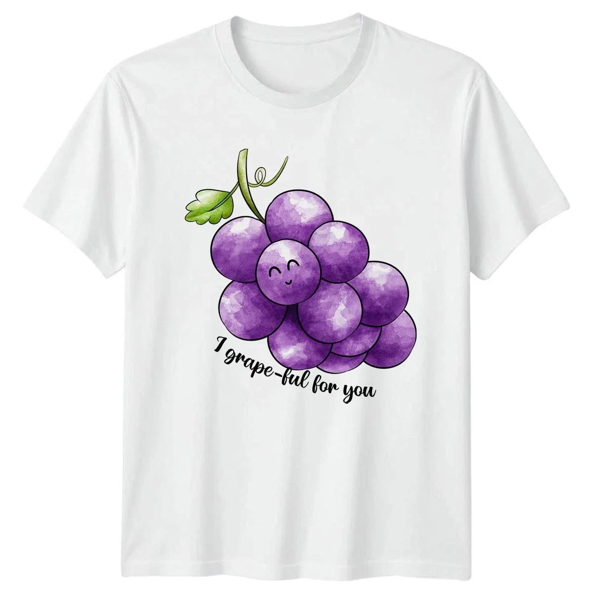 I Grape Ful For You T-Shirt Food Puns Friendship Day Gift For Him And Her