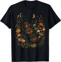 Dachshund Cute Aesthetic Goblincore Wildflower Art Floral T-Shirt