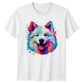 Colorful Samoyed T-Shirt Dog Lover Pet Owner Gift For Him And Her