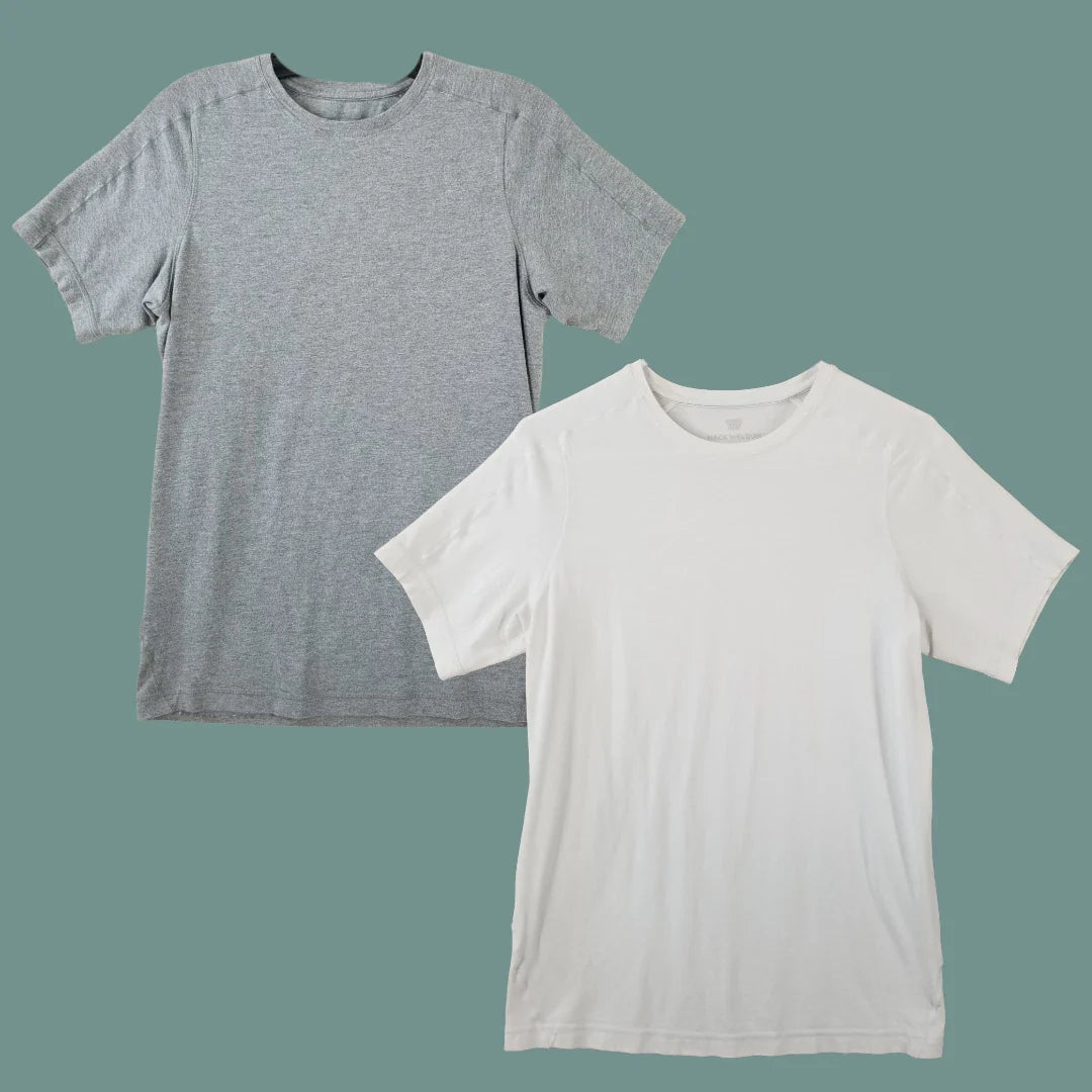 Lot of 5 Mack Weldon Tee Shirt Mens S Jersey Crew Neck Undershirt Grey White