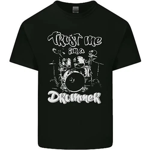 Trust Me Im a Drummer Funny Drumming Drum Mens Cotton T-Shirt Tee Top