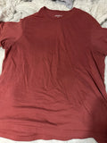 Eddie Bauer Men's Short Sleeve Crew Neck T-Shirt Wine, Cotton Blend XXL Dark Red
