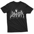 Gothic Bat Wing Crest Lady Retro Horror Art T-Shirt