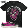 Shirt To Match OTW Old Skool 36 Pearlized Pack Pink Black Unisex Tee Heart Shirt